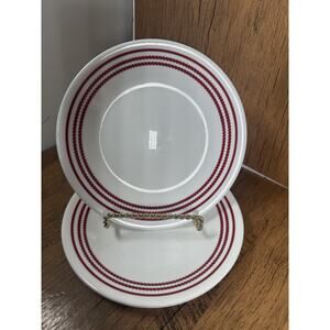Vintage Corelle Ruby Red 6.75" bread appetizer plates 3 Piece Set